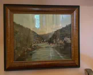 Vintage Currier & Ives "View of Harpers Ferry, Virginia" Framed Print