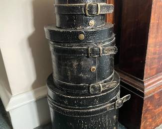 Vintage Stacked Hat Boxes