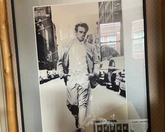 Vintage James Dean "Legends of Hollywood" Postage Stamp Poster