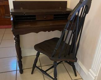 Vintage Mahogany Spinet Writing Desk