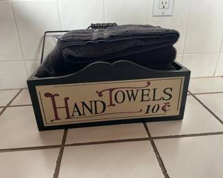 Vintage Hand Towels 10¢ Decorative Wooden Crate