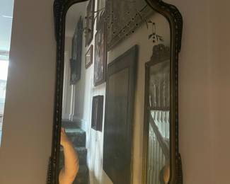 Vintage Etched Floral Wall Mirror