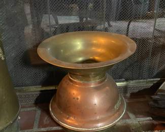 Vintage Copper and Brass Spittoon - Union Pacific Railroad