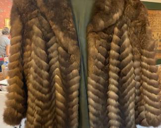 Diane Furs Chevron Mink Coat