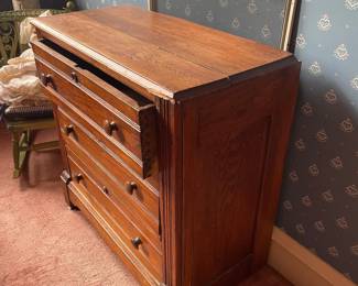 Vintage Oak Spool Cabinet