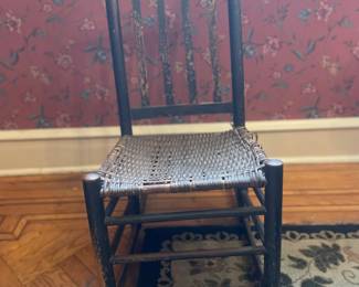 Vintage Child's Spindle-Back Rocking Chair