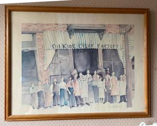 Oil King Cigar Factory Watercolor Print