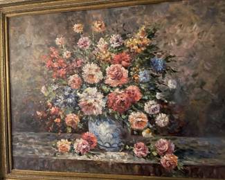 Floral Still Life Oil Painting by Ted Siever