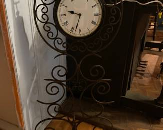 Vintage Howard Miller "Vercelli" Wrought Iron Floor Clock