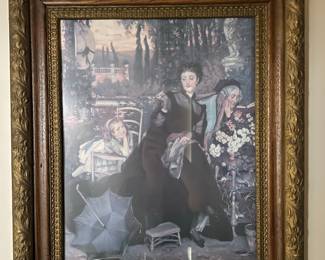 Vintage Print after James Tissot - "The Widow"