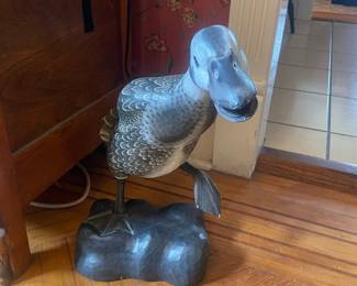 Vintage Carved Wooden Duck Figurine