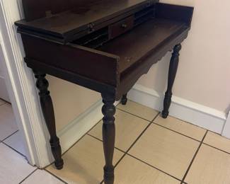 Vintage Mahogany Spinet Writing Desk