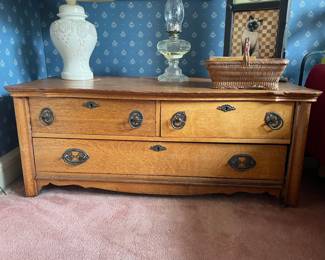 Vintage Oak Low Boy Dresser