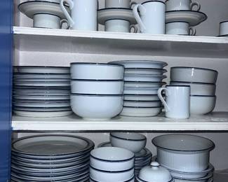 DANSK dish set (blue & white)