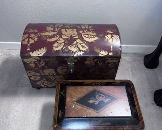 Vintage small wooden storage boxes/chests