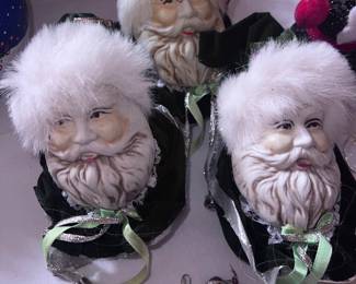 Vintage Santa ornament collection