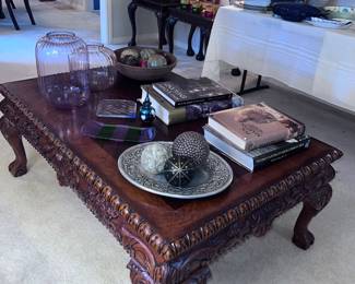 Solid wood Coffee Table with matching library, Table and End Tables