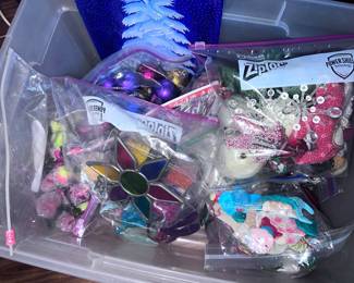 Bags of Vintage Christmas ornaments