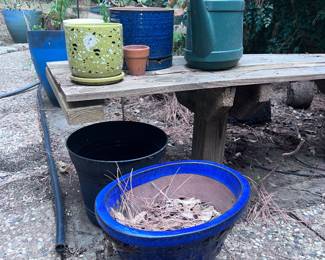 Assorted ceramic planters