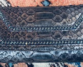 VBH, Edition 1 platinum, python, crystal clutch.