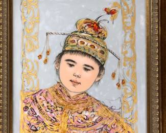 Hibel porcelain plaque