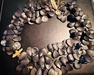 Onyx “petal” 18k petal necklace designed by Joan Horing.