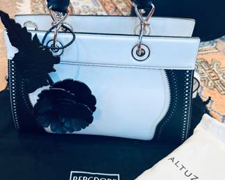 Altuzarra, original, dust, bag, black and white, leather tote, excellent condition.