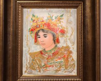 Hibel porcelain plaque