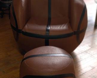Basketball chair and ottoman