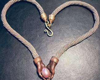 Important” Thomas O’Donovan” “ The offering” Silver, gold, bronze, light pink pearl.