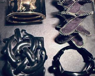 Various fashion bracelets.