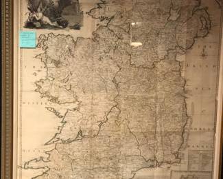 Huge 18 century map of Ireland consignment from another estate