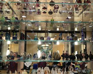 Perfume bottle collection pictured in situ at home site