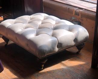 Large leather ottoman consignment from another estate