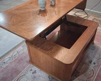 Oak console table