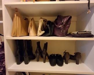Designer boots, purses and clothing