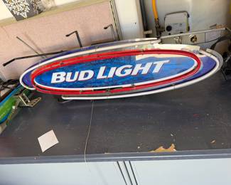 Bud Light garage sign. Lights work!