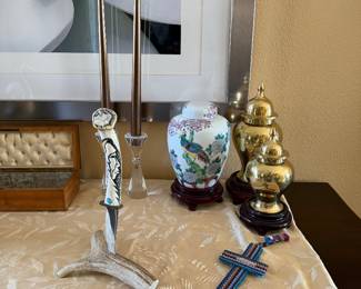 Art knife | Chinese Famille Rose porcelain ginger jar