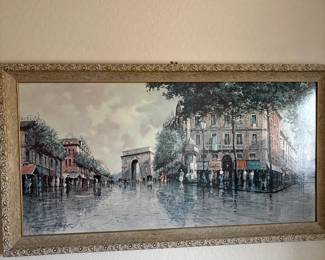 Framed City Street Artwork