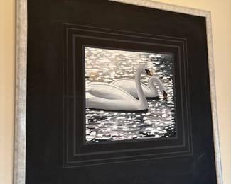 Framed Swan Wall Art