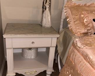 White Bedside Table