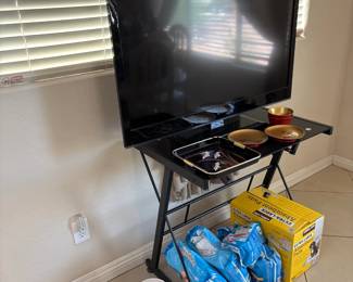 Flat Screen Television And Stand