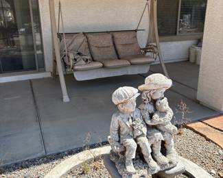 Children Garden Statue Outdoor View