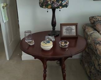 Vintage Pennsylvania House Drop Leaf End Table Solid Cherry Oval