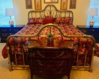 King Bed, Bombe Chest of Drawers