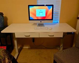 Electric Adjustable Standing Desks (Two Available), Apple Computer