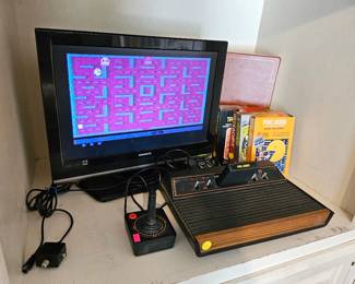Atari Console with a HUGE game selection and accessories