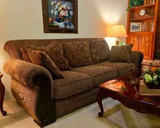 Plush Sofa and Matching Loveseat