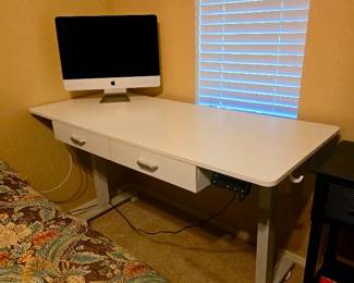 Electric Adjustable Standing Desks (Two Available), Apple Computer