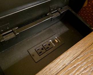 Power Nightstand with Extra Desk Top